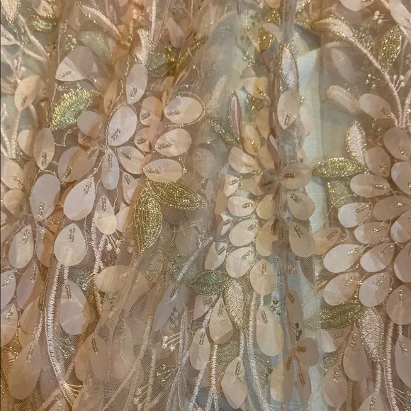 Xscape Pink Floral Lace High Low Dress - Picture 9 of 9